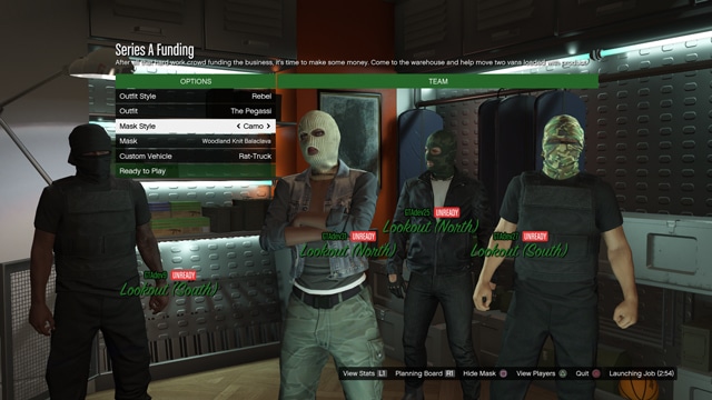 Joining a heist in GTA V
